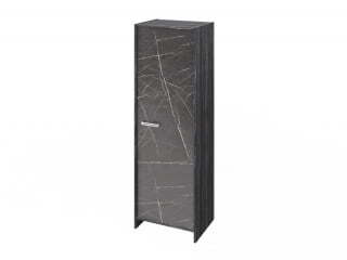 Шкаф для документов узкий Festus FI-571.G 600x460x1861 (Древесина Графит/Камень Пьетра Гриджиа черный)