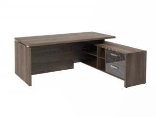 Стол руководителя с опорной тумбой Festus FI-119R.GG 1800x1900x750