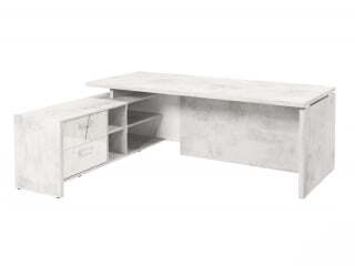 Стол руководителя с опорной тумбой Festus FI-121L.GG 1800x2100x750
