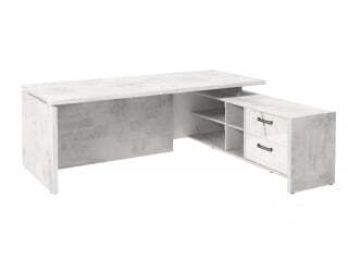 Стол руководителя с опорной тумбой Festus FI-121R.GG 1800x2100x750