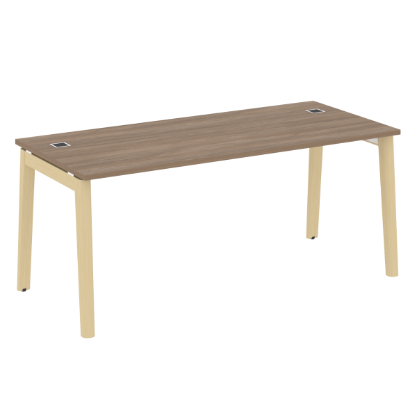 Стол руководителя на деревянных опорах Onix Wood Direct OW.SRR-5.8 1780x800x750 (Дуб Аризона/Дуб Светлый)