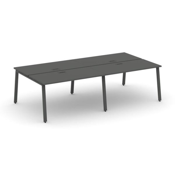 Рабочая станция 2-х сторонняя SN-6A.DRS-044 (3160х1432х750) (Антрацит/Металл Антрацит)