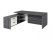Стол руководителя с опорной тумбой Festus FB-119L.GG 1800x1900x750