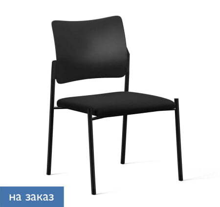 PINKO_black Кресло на 4-х опорах без подлокотников (Черный/Черный/Черный)