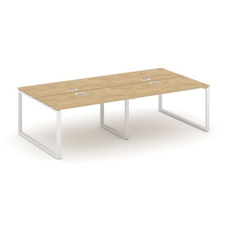 Рабочая станция 2-х сторонняя SN-6O.DRS-032 (2360х1232х750) (Тиквуд Светлый/Металл Белый)
