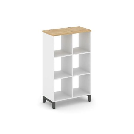 Каркас стеллажа 3 яруса SN.KS-320 (754х400х1248) (Белый/Тиквуд Светлый/Металл Антрацит)