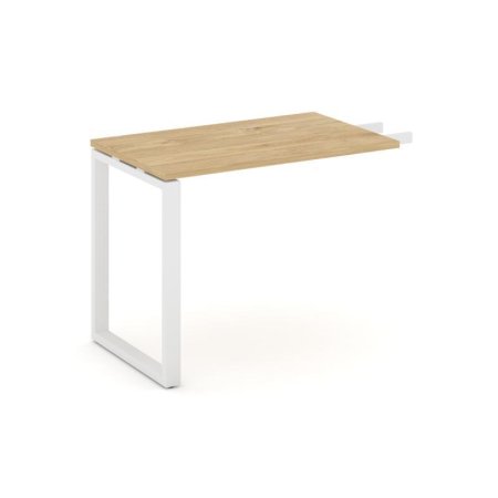 Брифинг-приставка SN-6O.BR-005 (1380х600х750) (Тиквуд Светлый/Металл Белый)