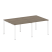Переговорный стол 2 столешницы Metal System Style БП.ПРГ-2.1 2000x1235x750