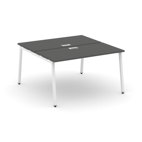 Рабочая станция 2-х сторонняя SN-4A.DRS-022 (1180х1632х750) (Антрацит/Металл Белый)