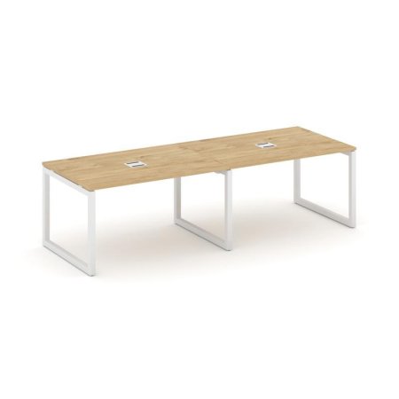 Стол переговорный SN-5O.SPRG-014 (3160х980х750) (Тиквуд Светлый/Металл Белый)