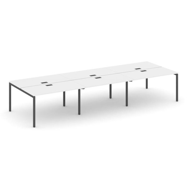 Рабочая станция 2-х сторонняя SN-4P.DRS-074 (4740х1432х750) (Белый/Металл Антрацит)