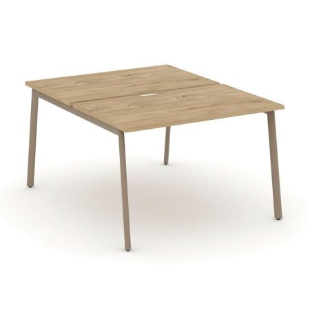 Рабочая станция 2 места ES.D.RS-2.2-VP (1180х1500х750) (Тиквуд Светлый/Металл Латте)