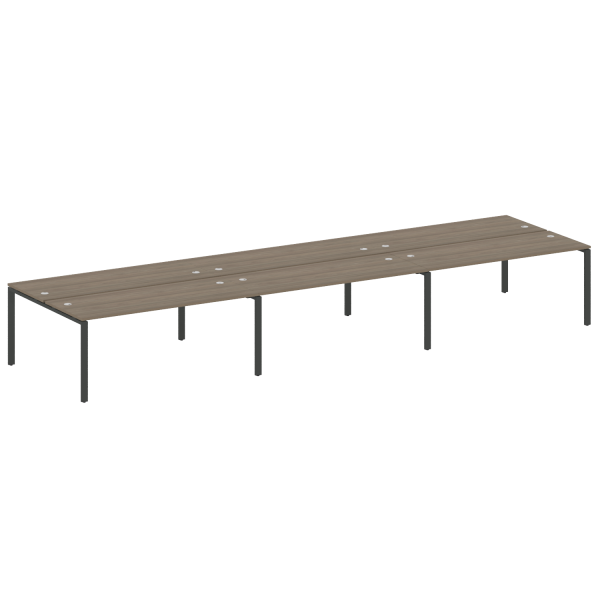 Рабочая станция на 6 раб. мест Metal System Style БП.СМ-6.5 5400x1475x750 (Вяз/Антрацит металл)