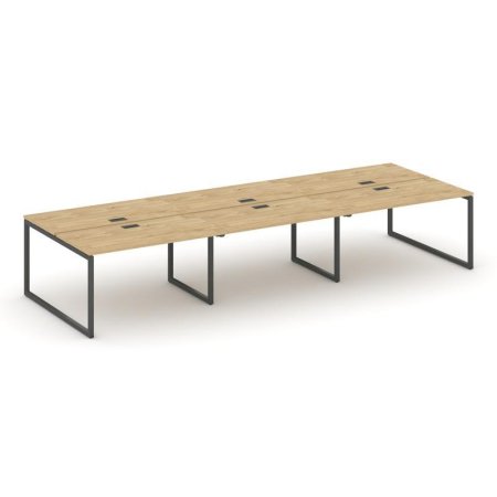 Рабочая станция 2-х сторонняя SN-4O.DRS-072 (3540х1432х750) (Тиквуд Светлый/Металл Антрацит)