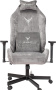 Кресло игровое Knight N1 Fabric серый Light-19 с подголов. крестов. металл
