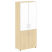 Шкаф для документов со стеклом белым LT.ST-1.2 R white