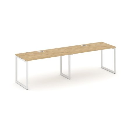 Рабочая станция 1 сторонняя SN-4O.ORS-003 (2760х600х750) (Тиквуд Светлый/Металл Белый)