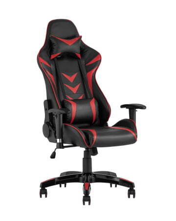 Кресло игровое TopChairs Corvette красное (Геймерское кресло Corvette черный, красный)