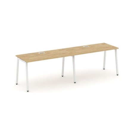 Рабочая станция 1 сторонняя SN-4A.ORS-001 (1960х600х750) (Тиквуд Светлый/Металл Белый)