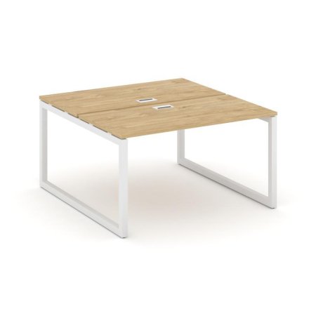 Рабочая станция 2-х сторонняя SN-5O.DRS-003 (1380х1232х750) (Тиквуд Светлый/Металл Белый)