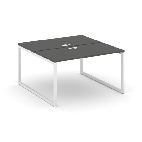 Рабочая станция 2-х сторонняя SN-4O.DRS-011 (980х1432х750) (Антрацит/Металл Белый)