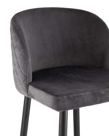 Стул барный Оскар велюр серый (Стул барный Оскар серый)