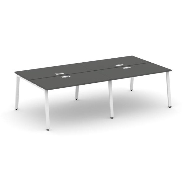 Рабочая станция 2-х сторонняя SN-6A.DRS-044 (3160х1432х750) (Антрацит/Металл Белый)