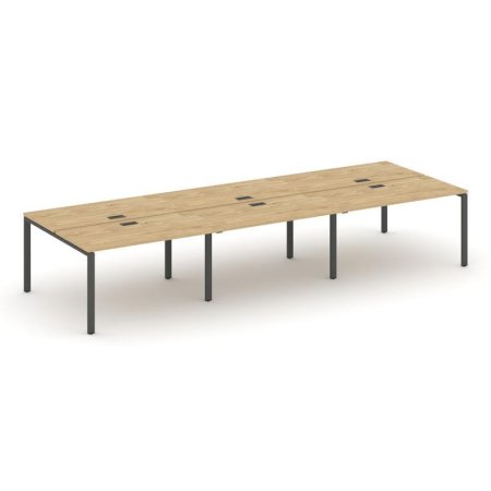 Рабочая станция 2-х сторонняя SN-6P.DRS-061 (2940х1232х750) (Тиквуд Светлый/Металл Антрацит)