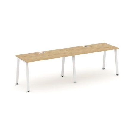 Рабочая станция 1 сторонняя SN-6A.ORS-021 (1960х800х750) (Тиквуд Светлый/Металл Белый)