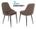 Стул для кухни KF-5_2 комплект 2шт коричневый Light 10 металл черный на ножках (KF-5/LT10_2)