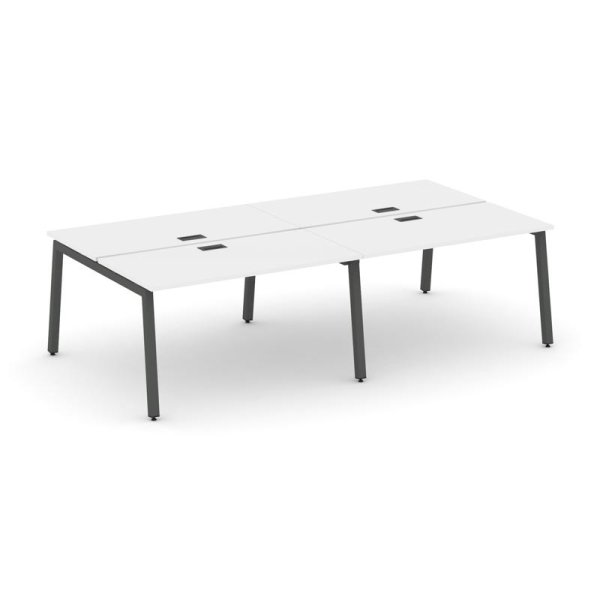 Рабочая станция 2-х сторонняя SN-5A.DRS-054 (3160х1632х750) (Белый/Металл Антрацит)