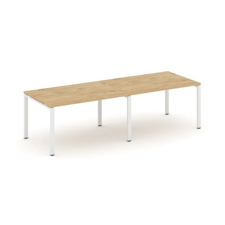 Стол переговорный SN-6P.SPRG-013.3 (2760х980х750) (Тиквуд Светлый/Металл Белый)
