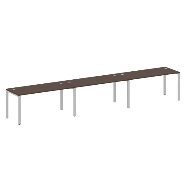 Рабочая станция на 3 раб. места Metal System Style БП.СМ-3.4 4800x720x750 (Венге Цаво/Серый металл)