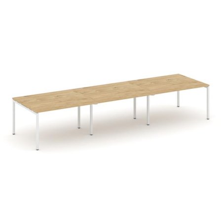 Стол переговорный SN-4P.SPRG-054.3 (4740х1180х750) (Тиквуд Светлый/Металл Белый)
