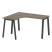 Стол криволинейный левый Metal System Style БА.СА-3 Л 1400x1200x750