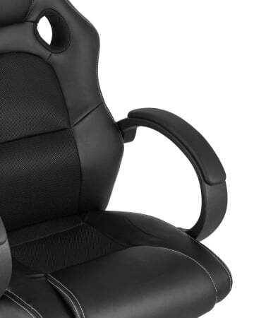 Кресло игровое TopChairs Renegade черное (Геймерское кресло Renegade черный)