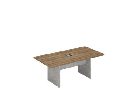 Стол для переговоров на 6 человек Wood&Stone СФ-531101 2000x1020x760 (Дуб Чарльстон/Бетон Чикаго)