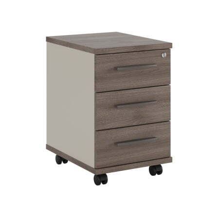 Тумба подкатная с 3 ящиками New Line NLN36330331 406x525x620 (Дуб шамони темный)