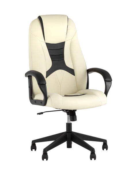 Кресло игровое TopChairs ST-CYBER 8 белый/черный (Геймерское кресло ST-CYBER 8 белый)