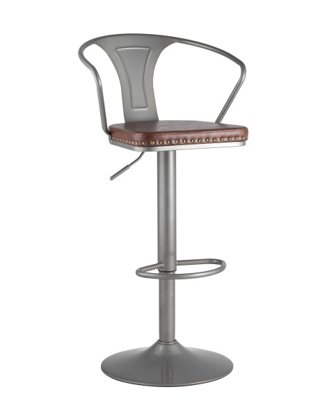 Стул барный TOLIX ARMS SOFT серебристый (Стул барный Tolix Arms Soft серебристый)