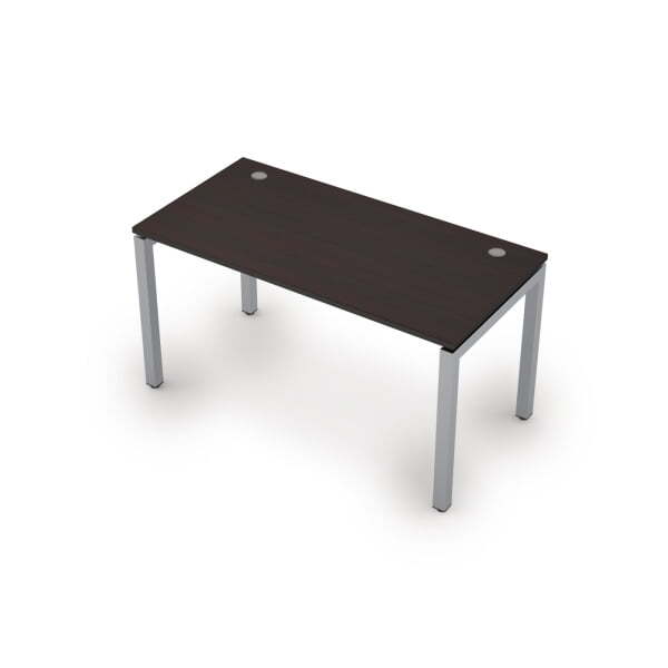 6М.509 Стол рабочий (1400x700x750) (Венге/Алюминий матовый)