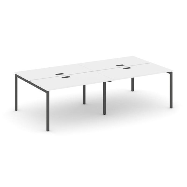 Рабочая станция 2-х сторонняя SN-4P.DRS-054 (3160х1632х750) (Белый/Металл Антрацит)