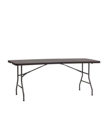 Стол складной чемодан пластиковый Кейт 180 коричневый (Стол складной Кейт коричневый)
