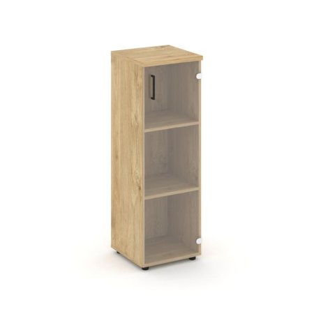 Шкаф средний узкий SN.STU.E-205(R) (400х400х1203) (Тиквуд Светлый/Прозрачный)