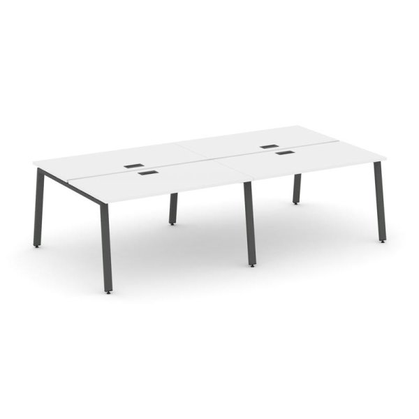 Рабочая станция 2-х сторонняя SN-6A.DRS-044 (3160х1432х750) (Белый/Металл Антрацит)