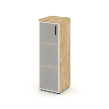 Шкаф средний узкий SN.STU.E-206(L) (400х400х1203) (Тиквуд Светлый/Сатин)