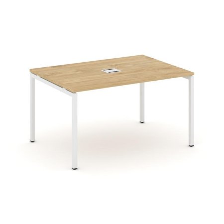 Стол переговорный SN-4P.SPRG-003 (1380х980х750) (Тиквуд Светлый/Металл Белый)