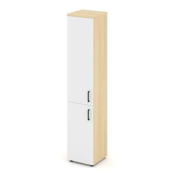 Шкаф высокий узкий SN.STU.E-104(L) (400х400х1982) (Акация Лорка/Белый)