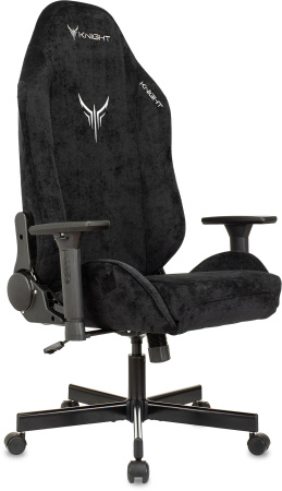 Кресло игровое Knight N1 Fabric черный Light-20 с подголов. крестов. металл (Черный)