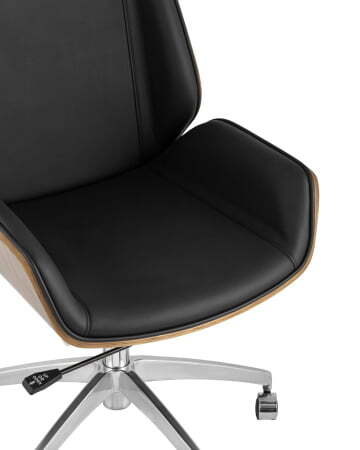 Кресло офисное TopChairs Crown черное (Компьютерное кресло Crown черный)
